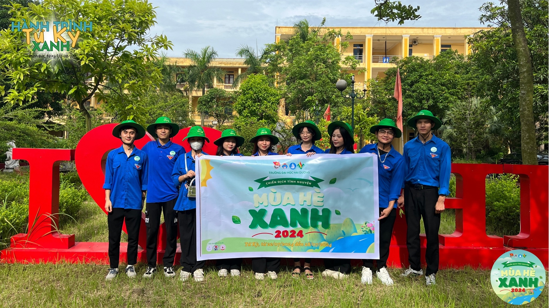 Đội hình SVTN Đại học Hải Dương ra quân Chiến dịch MHX năm 2024