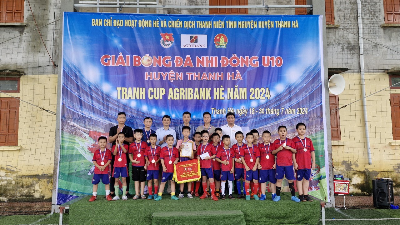 Đội tuyển U10 TT Thanh Hà đạt giải ba