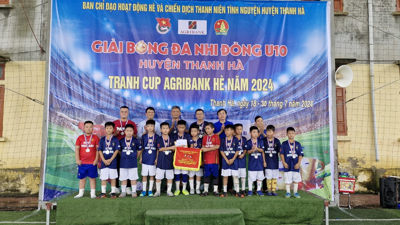 Đội tuyển U10 xã Thanh Hải đạt giải Nhì